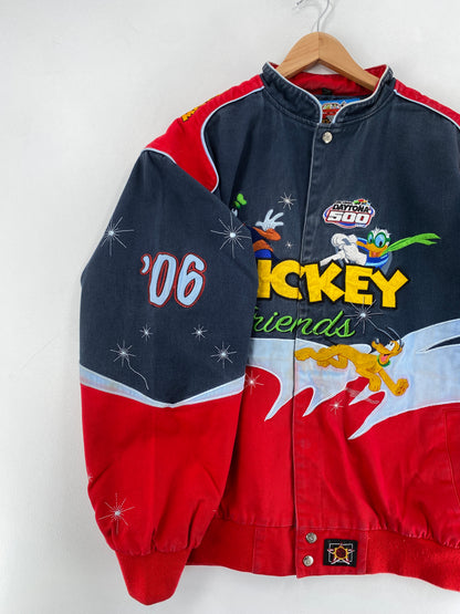 Vintage DISNEY Size XL Racing Denim Jacket / F4517J