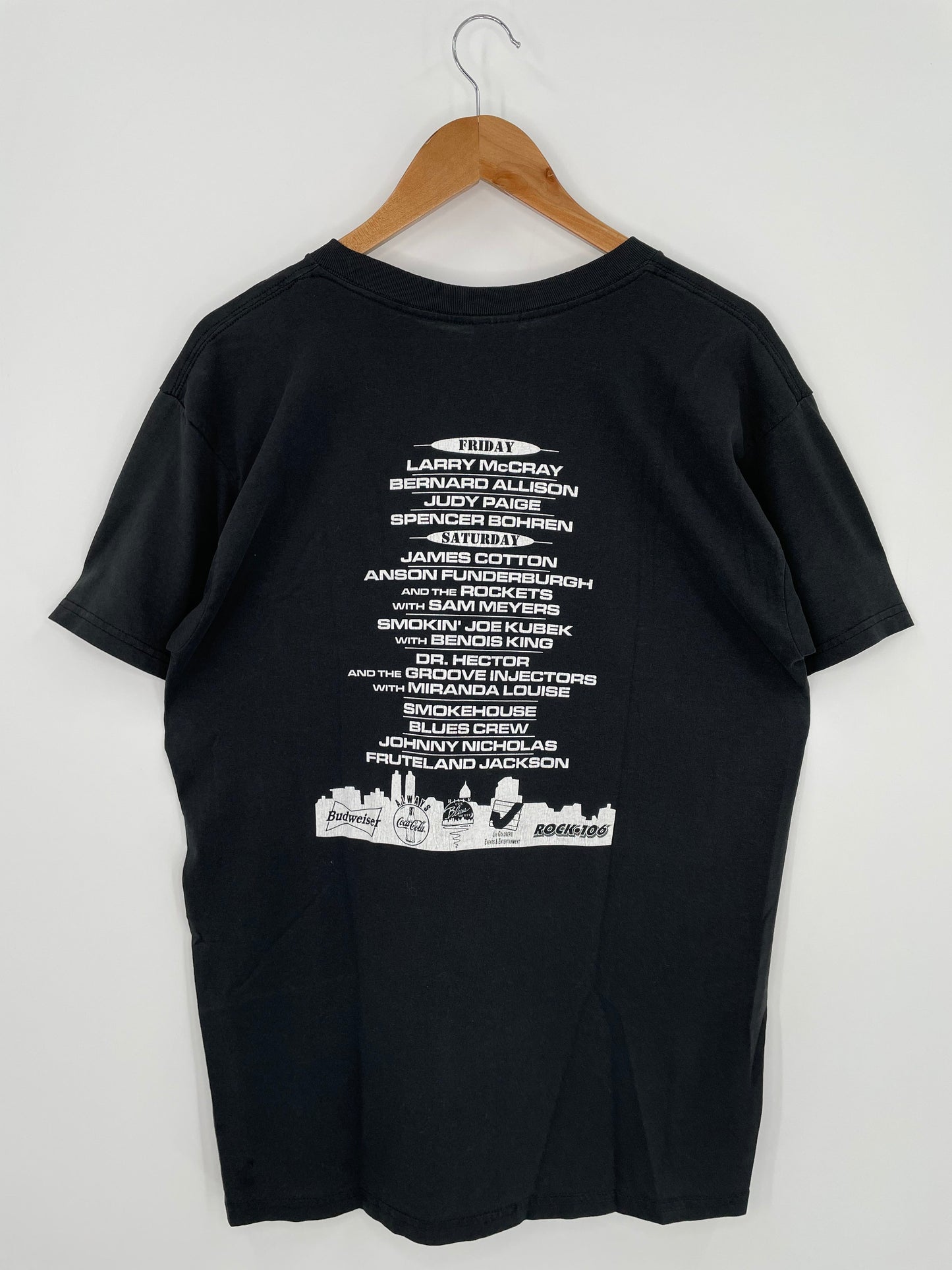 1999 BUDWEISER x ILLINOIS BLUES FESTIVAL Size L T-Shirt / F3092T