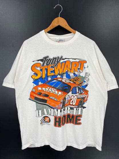 1999 NASCAR TONNY STEWART Size XL Vintage Racing T-Shirt / G540T