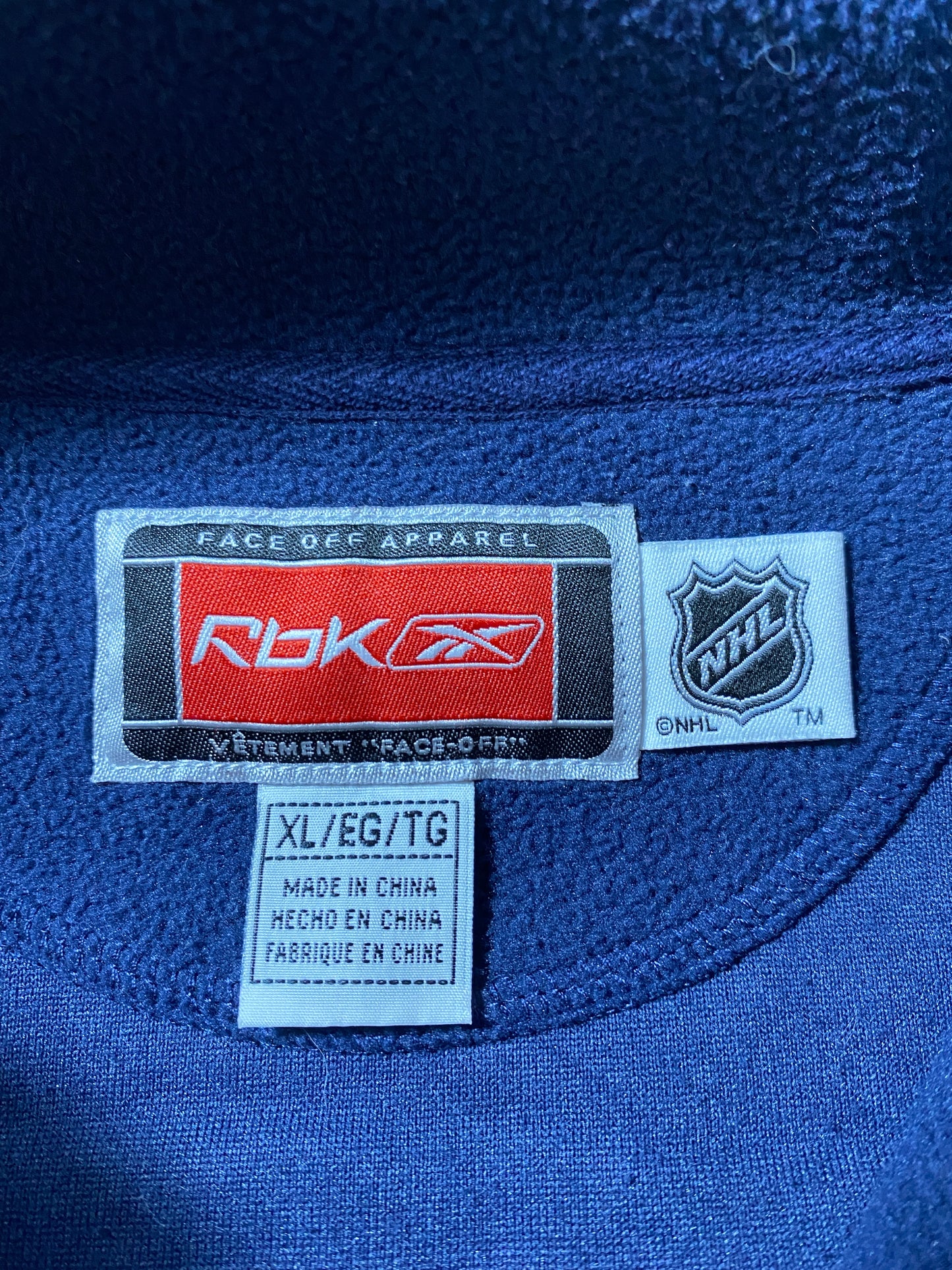 Vintage NEW YORK RANGERS Size XL NHL Half-zip Fleece / F3861S