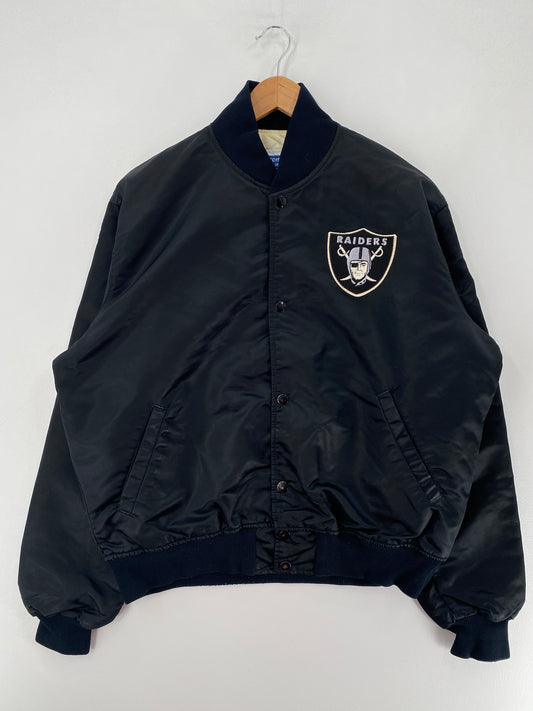 90’s STARTER x LAS VEGAS RAIDERS Made in USA Size L Vintage NFL Padded Nylon Jacket / F6060N