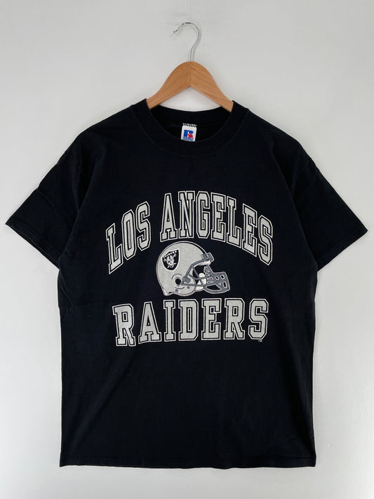 90's RUSSELL x LOS ANGELES RAIDERS Made in USA Size L Vintage NFL T-shirt / F2775T