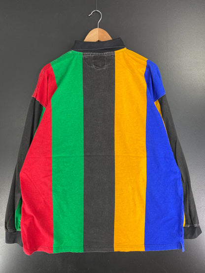 90's CHICAGO BULLS Size L Vintage NBA Rugby-Shirt / F8476R