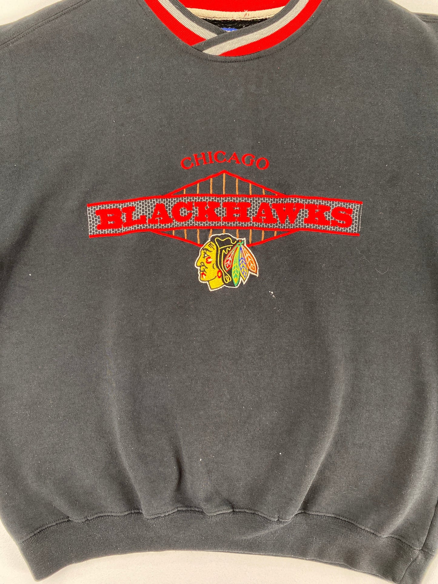 90’s STARTER x CHICAGO BLACKHAWKS Size L Vintage NHL Sweat-shirt / G6054S