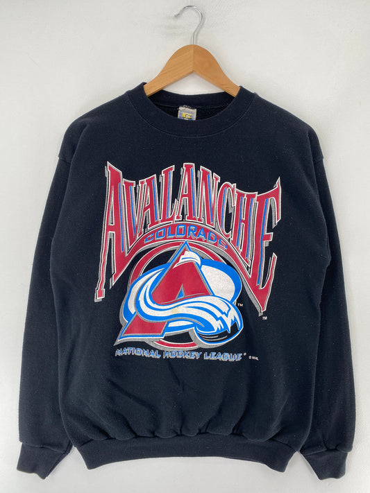 90’s AVALANCHE COLORADO Size L Made in USA NHL Sweat-shirt / F1435S