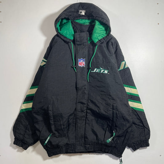 (L) 90's STARTER x NEW YORK JETS Vintage NFL Padded Jacket / A1369N
