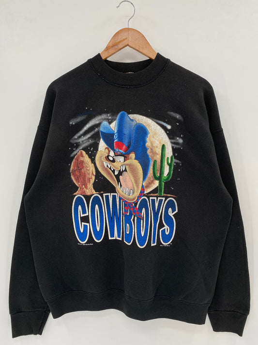 1993 DALLAS COWBOYS x LOONEY TUNES TAZ Size No tag (APPROX.L-XL) Vintage NFL Sweat-shirt / F1821S