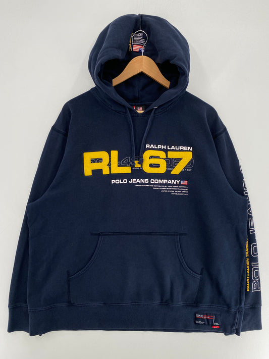 Vintage POLO JEANS Size XL Hoodie Sweat-shirt / G1623S