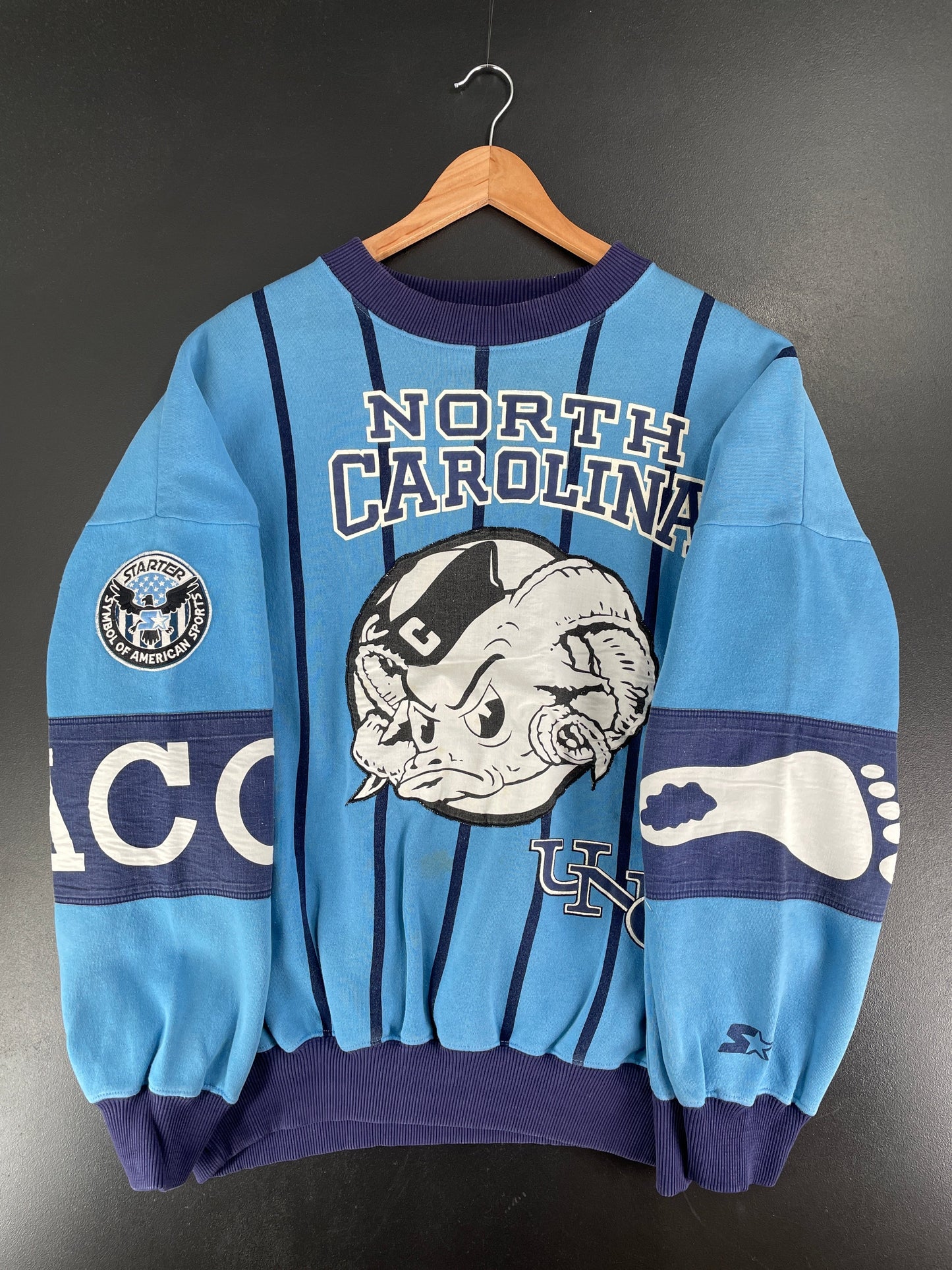Early 90’s STARTER x NORTH CAROLINA Size XL College Sweat-shirt / F7252S