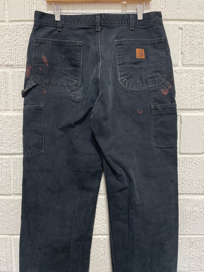 (W34xL31) Vintage CARHARTT Distressed Style Duck Pants / A1164P
