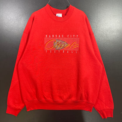 (XL) 90's KANSAS CITY CHIEFS Vintage NFL Sweatshirt / A1040S