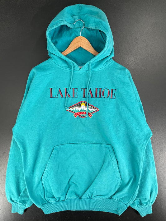 90's LAKE TAHOE Made in USA Size M Vintage Hoodie Sweat-Shirt / F5556S