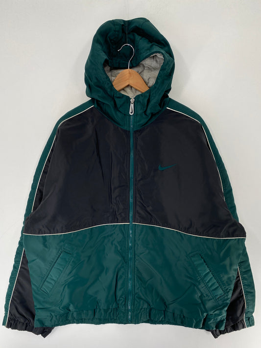 90's NIKE Size L Vintage Nylon Padded Zip-up Jacket / F5252N