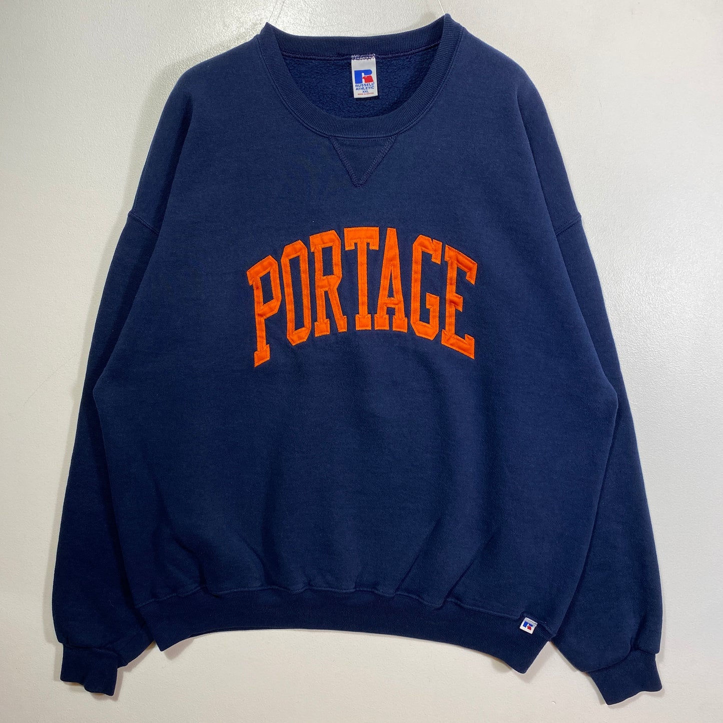 (XXL) 90’s Russell PORTAGE College Sweat-Shirt / A0149S