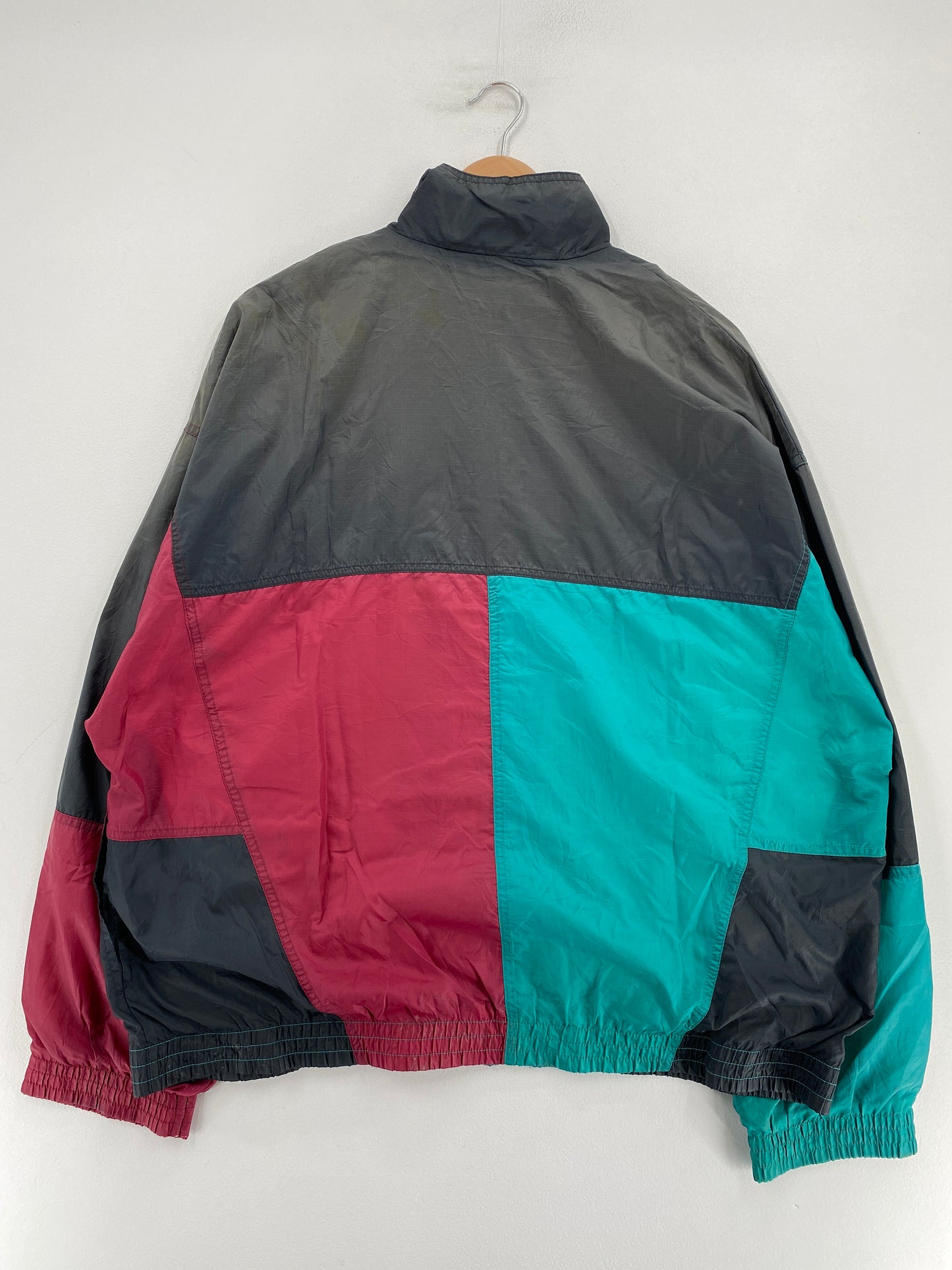 90's NIKE SILVER TAG Size L Vintage Zip-up Nylon Jacket / G3216N