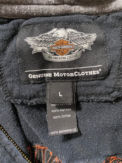 Vintage HARLEY DAVIDSON Size L Hoodie Sweat-Shirt / G1628S