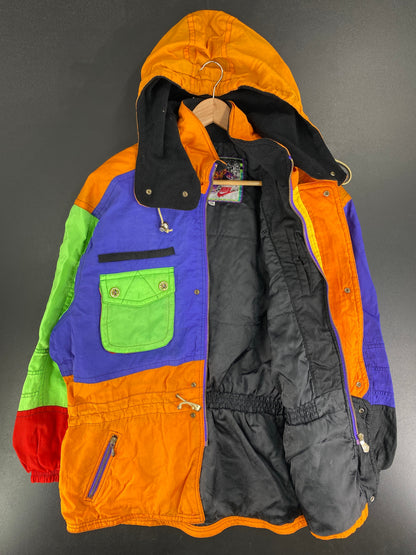 1993 Remake NIKE Size L Vintage Nylon Padded Zip-up Jacket / G236N