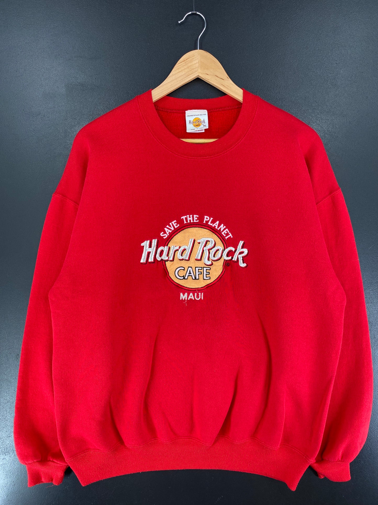 90's HARD ROCK MAUI Made in USA Size XL Vintage Sweat-Shirt / F1096S