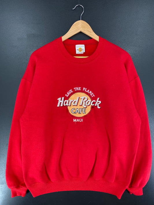 90's HARD ROCK MAUI Made in USA Size XL Vintage Sweat-Shirt / F1096S