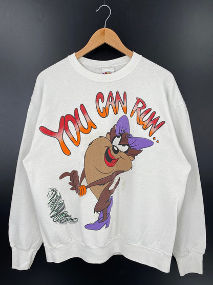 1996 LOONEY TUNES TAZ Made in USA Size XL Vintage Sweat-shirt / F6585S