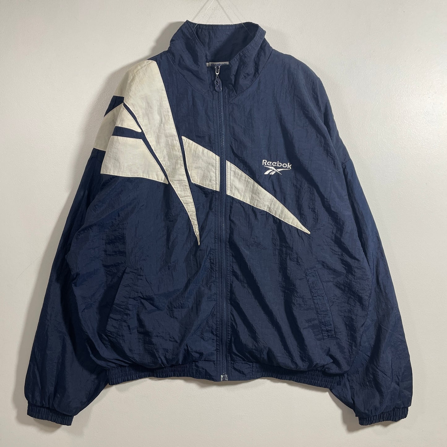 (L) Vintage REEBOK Zip-up Nylon Jacket/ A1313N