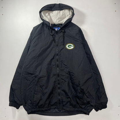 (XXL) 90's STARTER x GREEN BAY PACKERS Vintage NFL Padded Nylon Jacket / A1395N