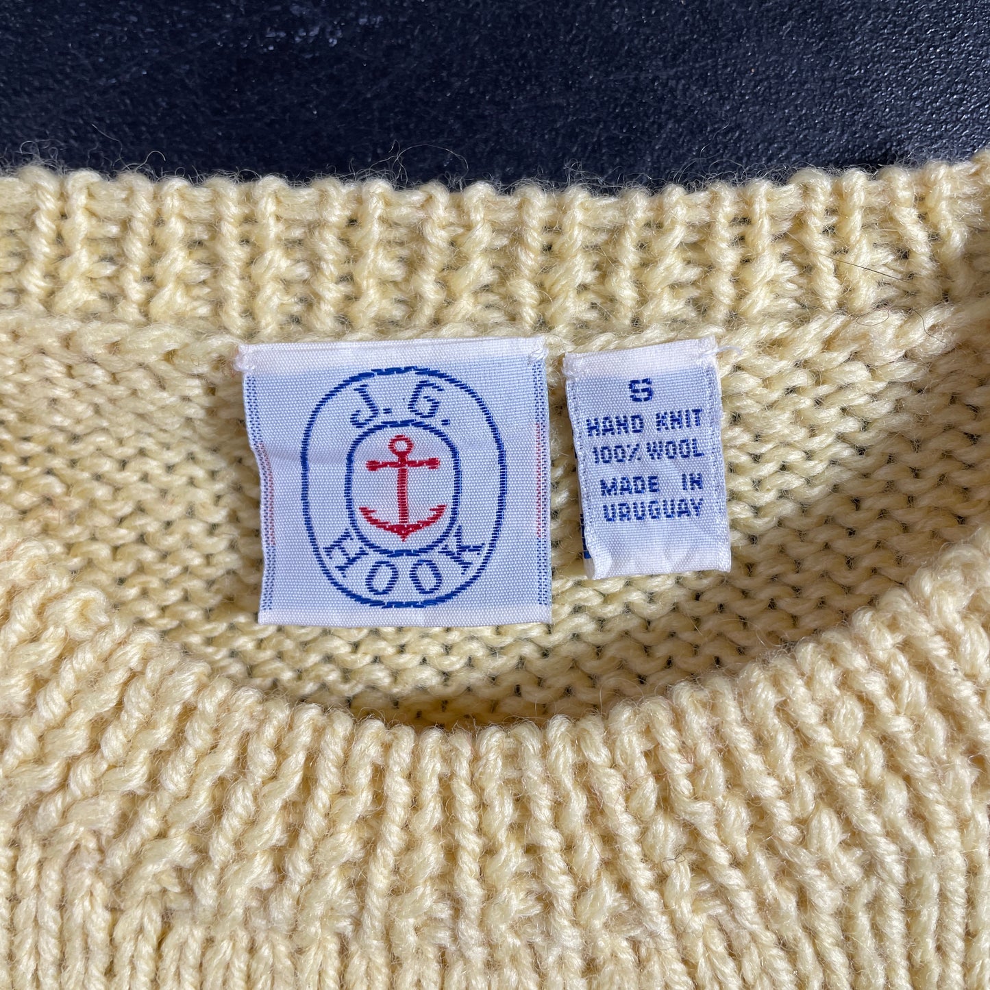 (S) Vintage CAT Hand Knit Wool Sweater / A1195K