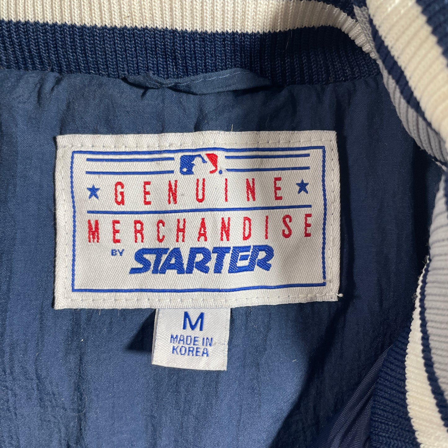 (M) 90’s STARTER x NEW YORK YANKEES Vintage MLB Padded Nylon Jacket / A1358N