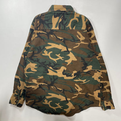 (XL) Vintage WILLIAMS BAY Camo Button-Down Shirt / A1389B