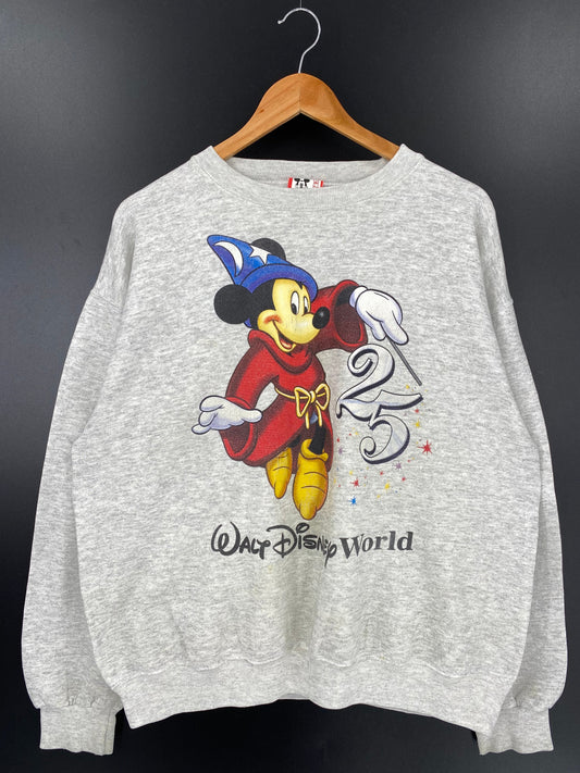 90's WALT DISNEY WORLD MICKEY Made in USA Size L Vintage Sweat-shirt / G6261S