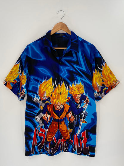 VINTAGE DRAGON BALL Z Size XL Button Down Shirt / F9889B