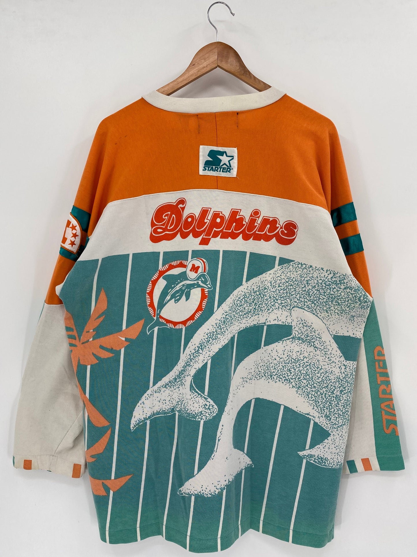 90’s MIAMI DOLPHINS Size XL NFL Long sleeve Shirt / F4920T