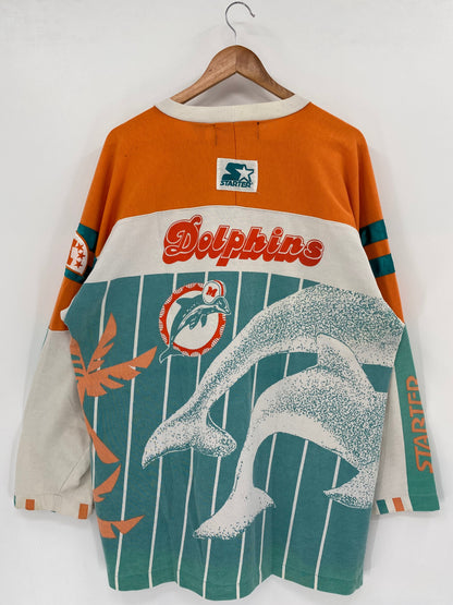 90’s MIAMI DOLPHINS Size XL NFL Long sleeve Shirt / F4920T