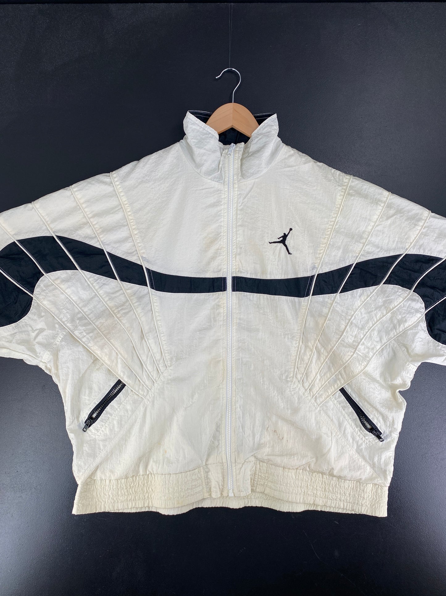 Vintage NIKE JORDAN Size No Tag Approx.XL Zip-up Nylon Jacket/ F3484N
