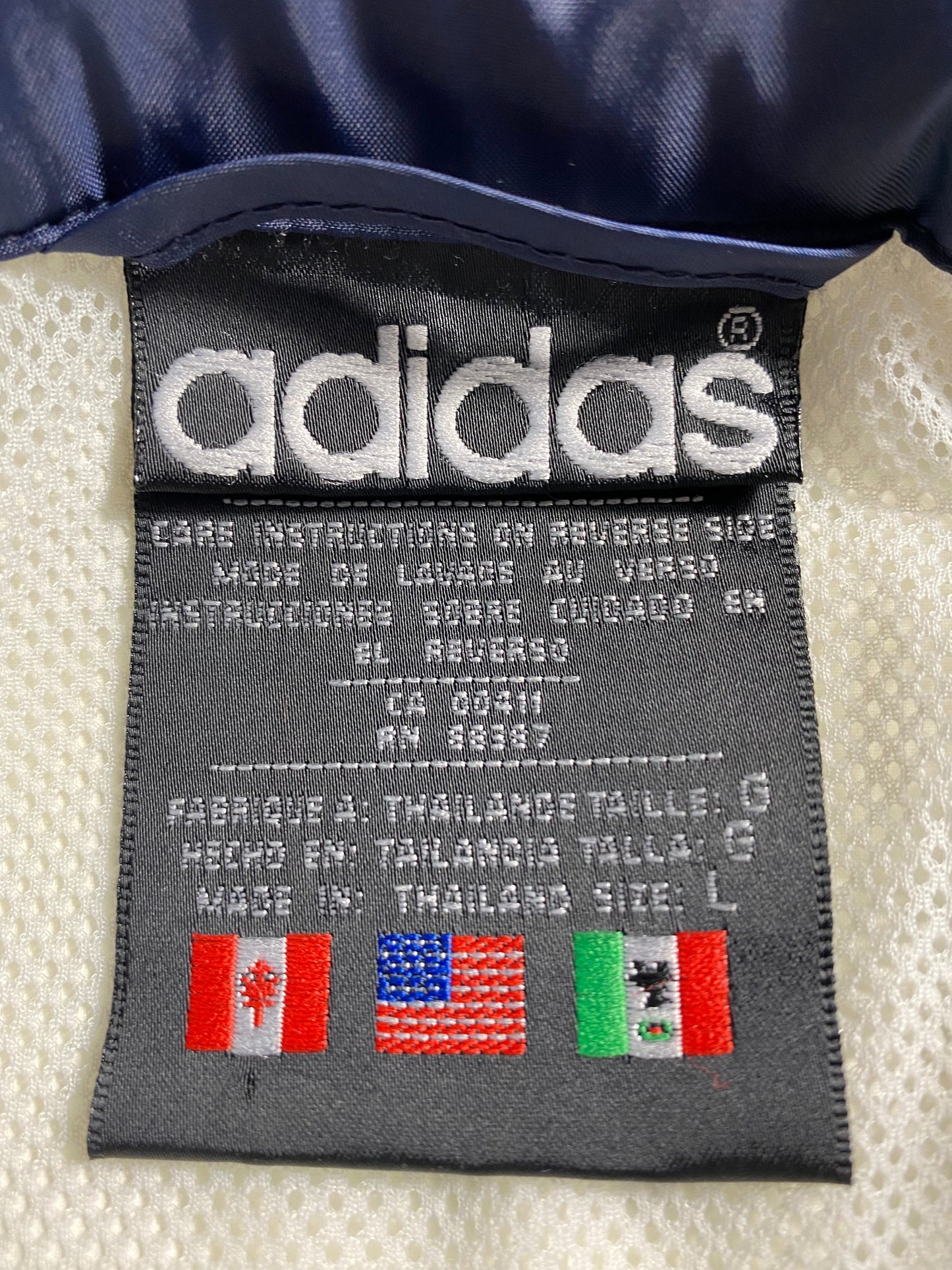 90’s ADIDAS Size L Vintage Nylon Zip-up Jacket / E9988N