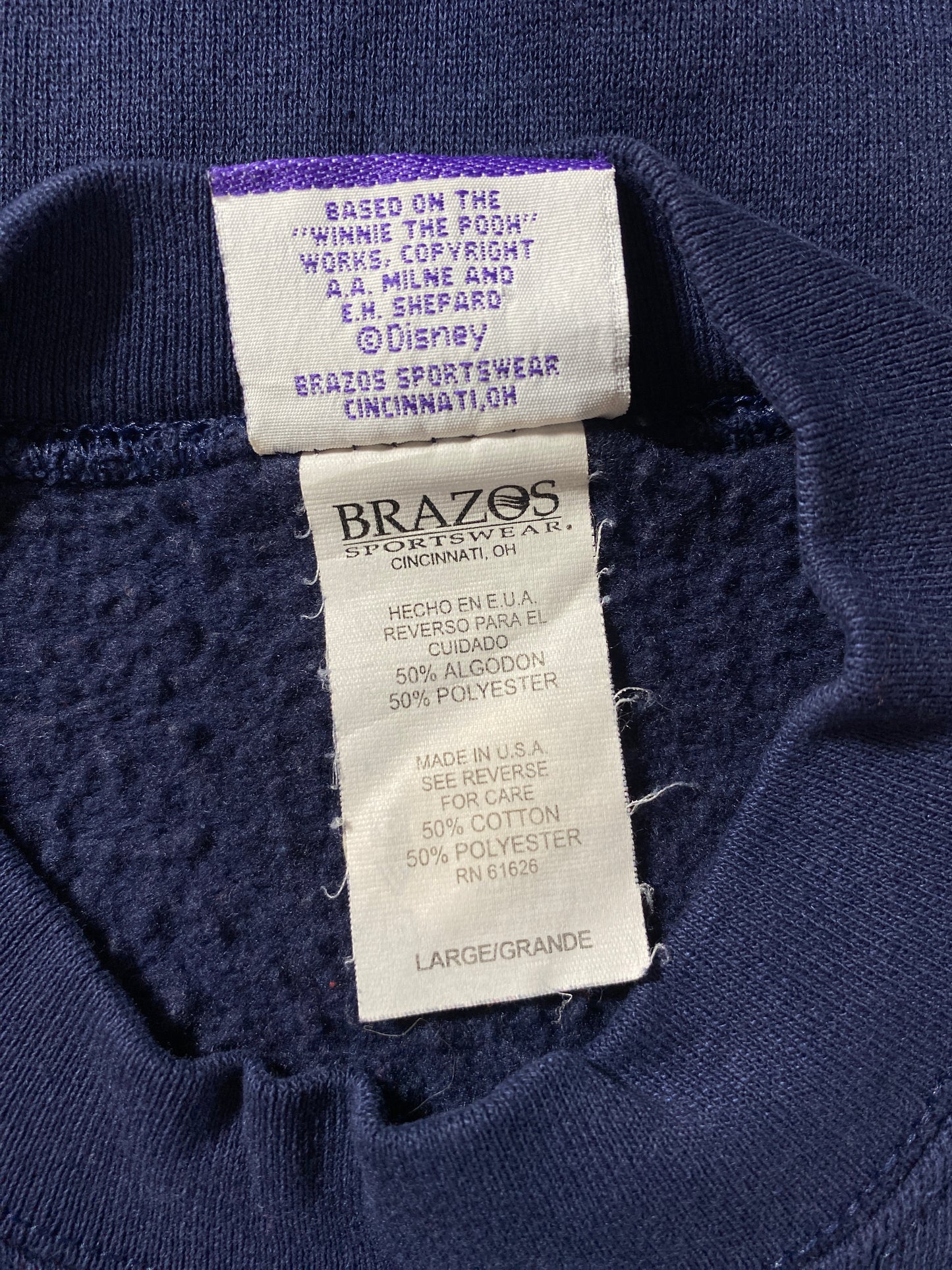 Vintage POOH Size L DISNEY Sweat / F1086S