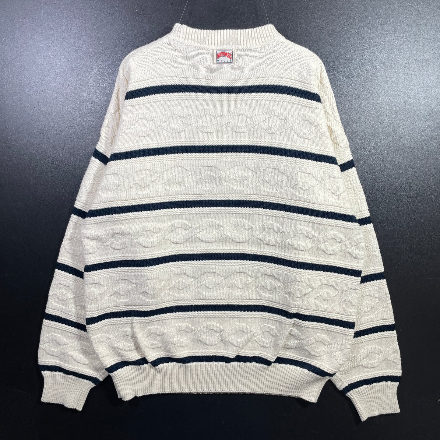 (L) 90’s MICHIGAN Vintage College Cotton Knit sweater / A1051S