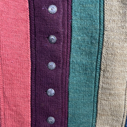 (Approx.Ladies.M) Vintage Multicolor Striped Wool Knit Sweater / A1260K