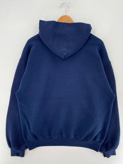 90's RUSSELL x ILLINOIS Made in USA Size XL Vintage College Hoodie Sweat-Shirt / F9213S