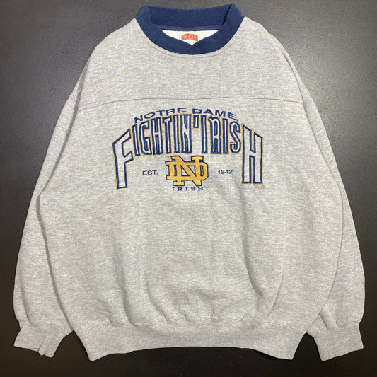 (L) 90's NOTRE DAE FIGHTING IRISH College Sweat-Shirt / A0526S