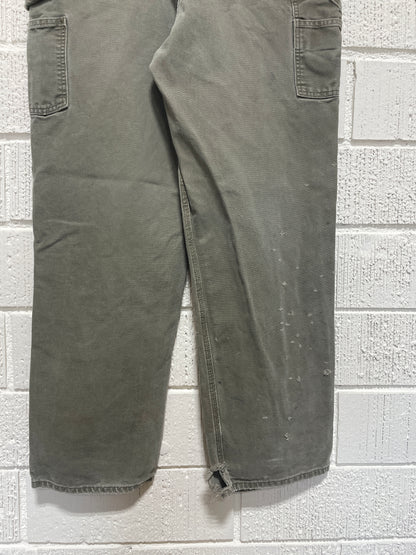 (W37xL32) Vintage CARHARTT Distressed Style Duck Pants / A1160P