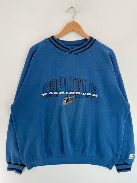 Vintage STARTER X WASHINGTON CAPITALS Size XL NHL Sweat-Shirt / G3758S