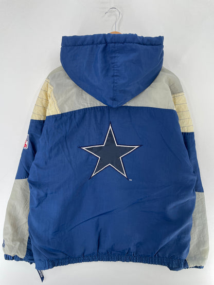 90's STARTER x DALLAS COWBOYS Size XL Vintage NFL Padded Nylon Jacket / F5862N