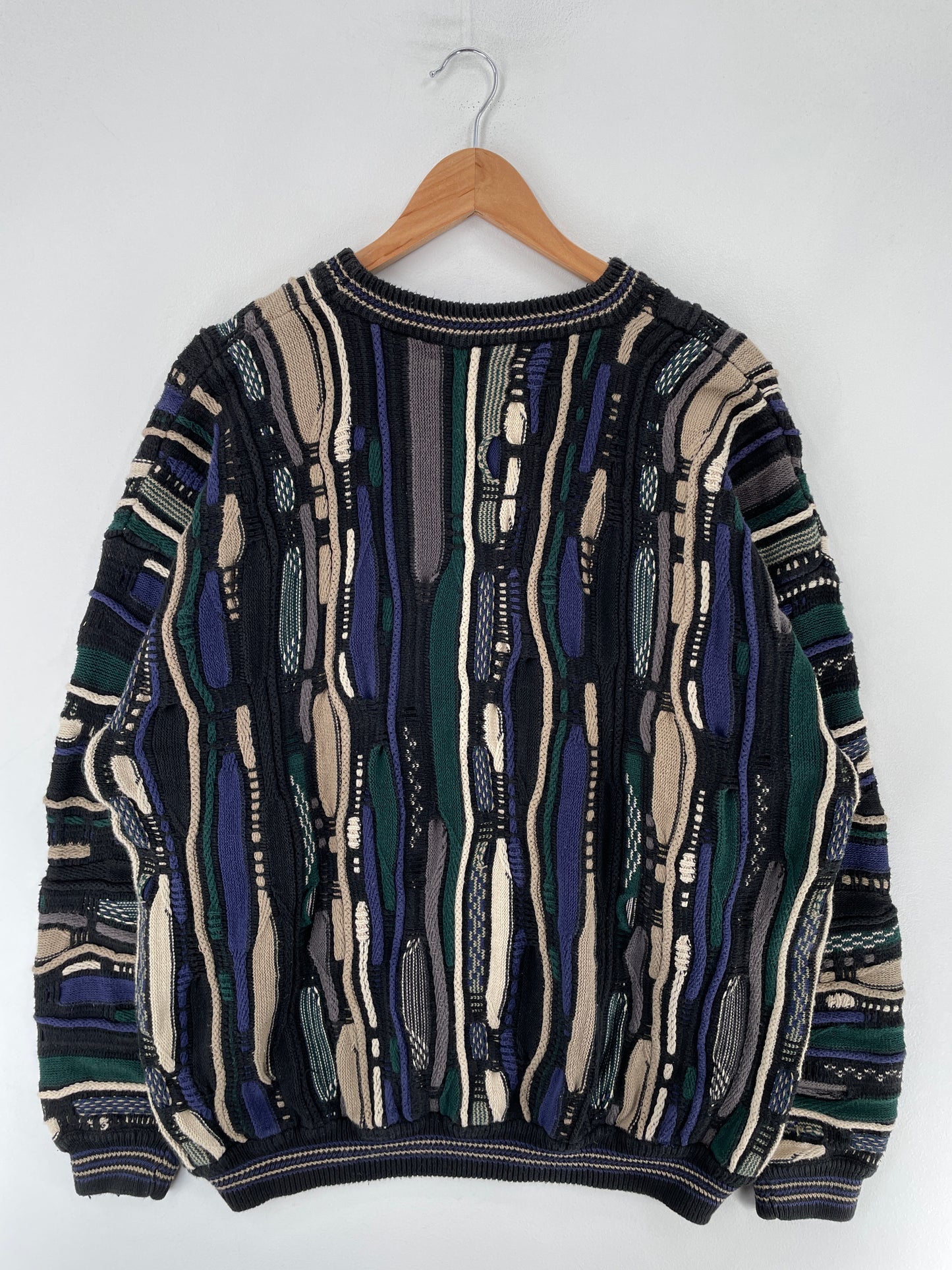Vintage 3D COOGI-STYLE Size XL Cotton Knit Sweater / F2876K