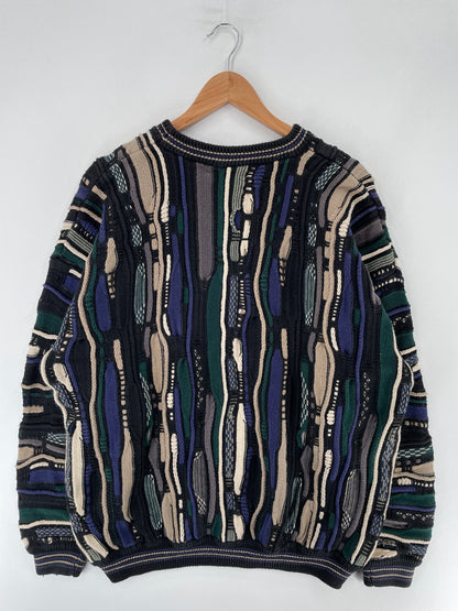Vintage 3D COOGI-STYLE Size XL Cotton Knit Sweater / F2876K
