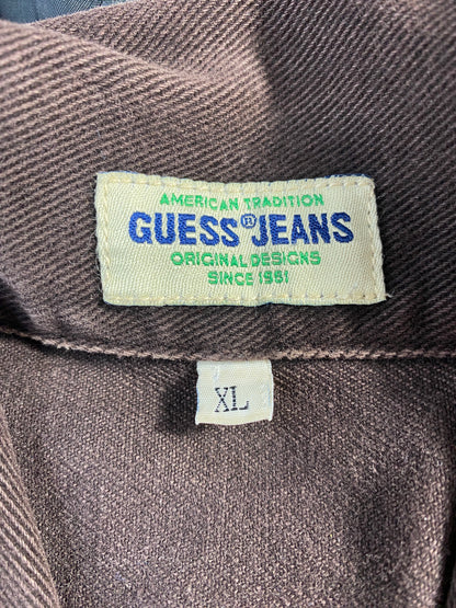 90's GUESS JEANS Made in USA Size XL Vintage Denim Jacket / F6817J