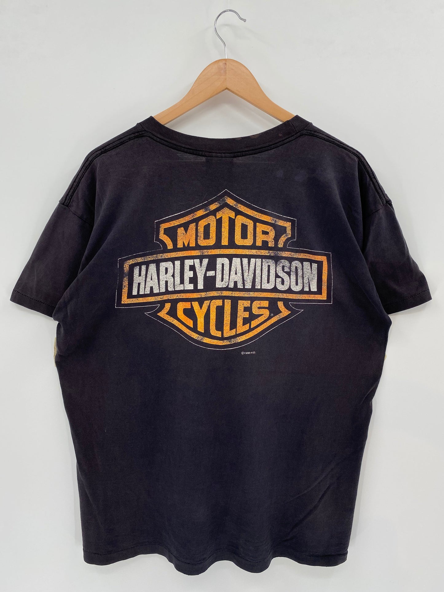 1996 HARLEY DAVIDSON Made in USA Size L Vintage T-Shirts / E9391T