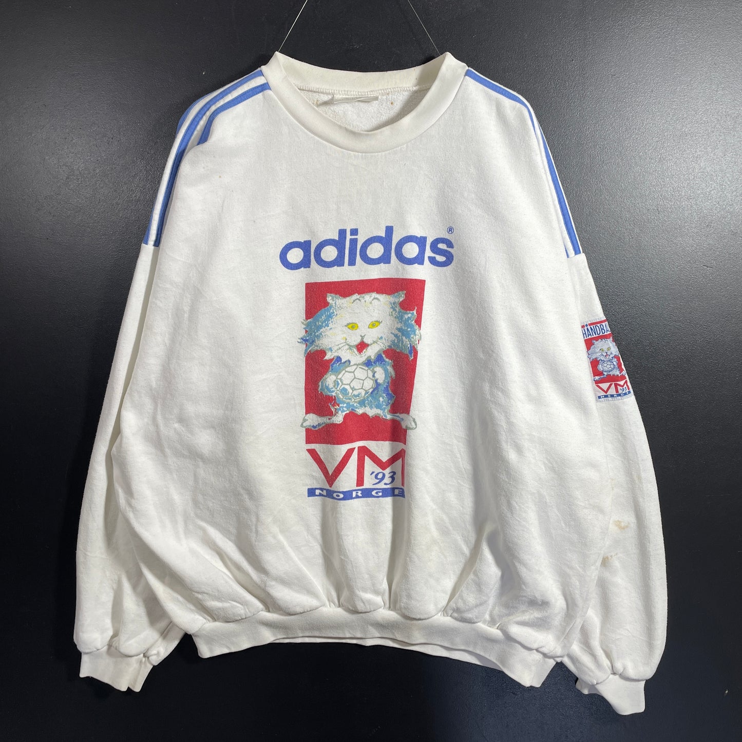 (XL) 1993 ADIDAS HANDBALL VM NORGE Vintage Sweatshirt / A1186S