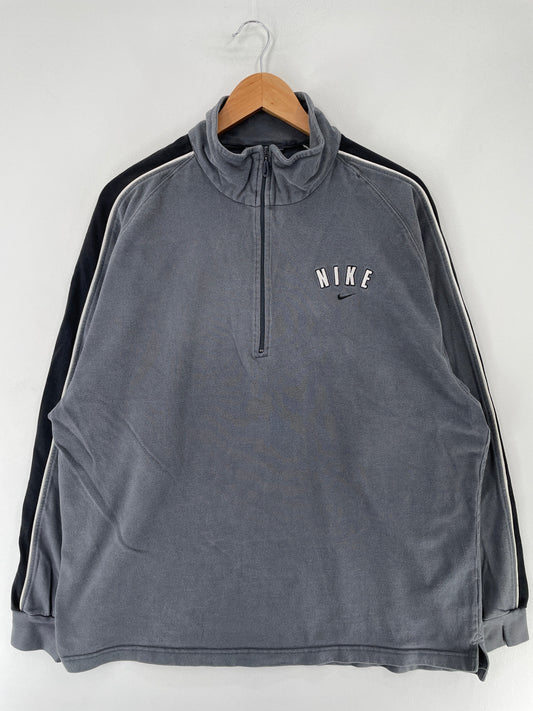90's NIKE Size XL Vintage Half-Zip Sweat-shirt / G4433S