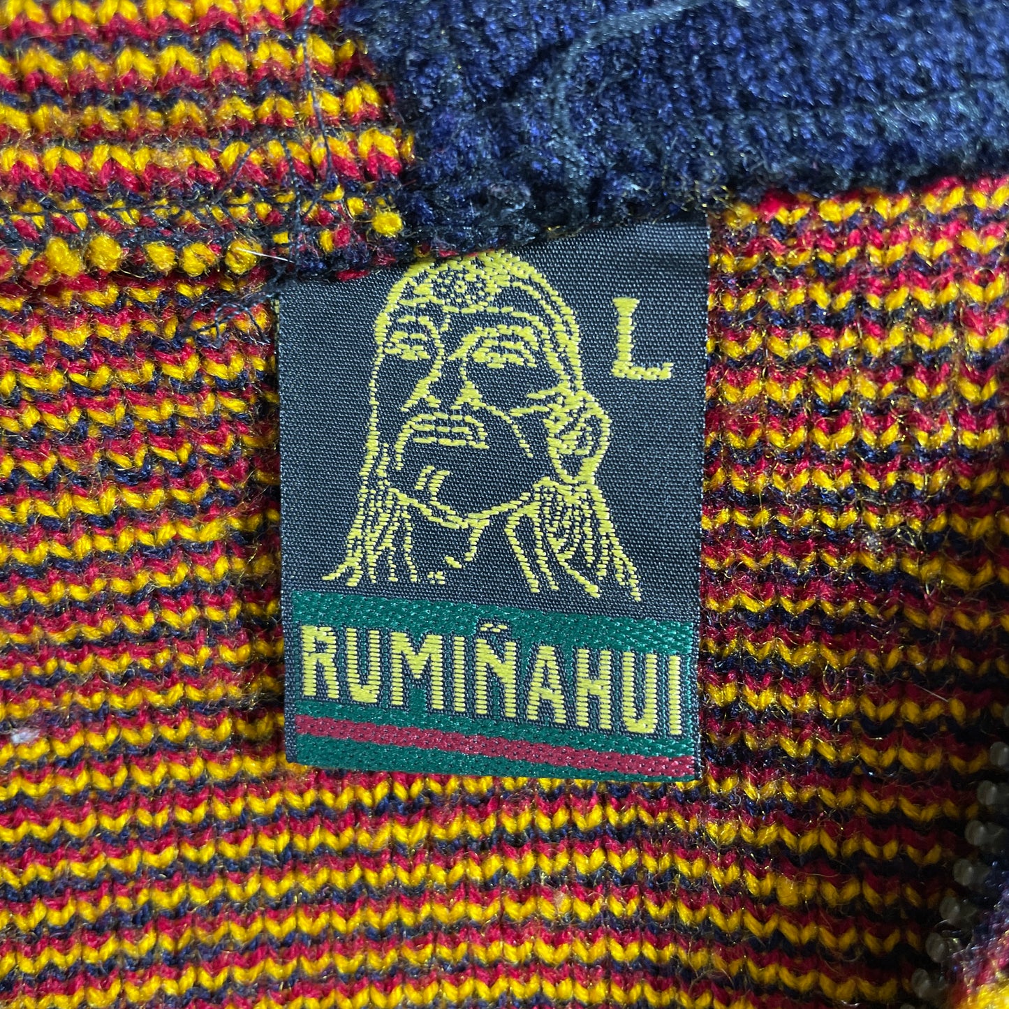 (L) Vintage RUMINAHUI RED SKINS Wool Knit Sweater / A1258K